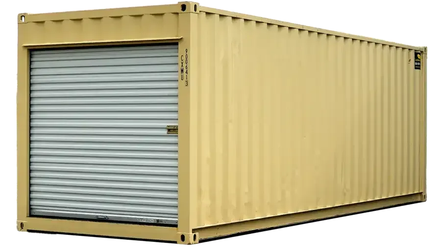 24ft Refurbished Storage Container with Roll-Up Door