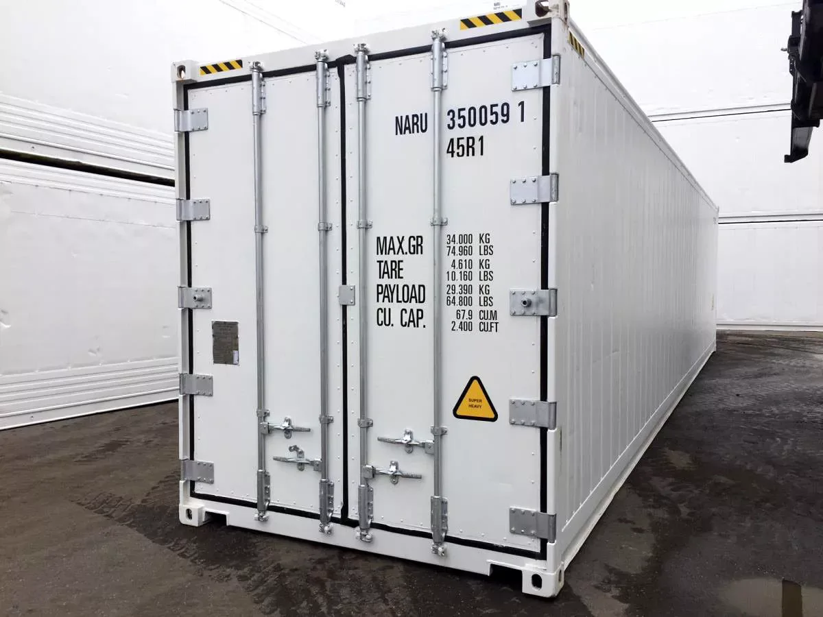 40 Feet Freezer Container Compact Mobile Cold Storage -40°C Reefer Container