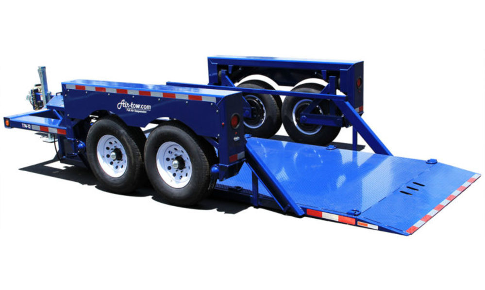 Air-Tow Trailers 14 Ft. Drop Deck Flatbed Trailer 75 Inch Deck Width - 12000# Capacity