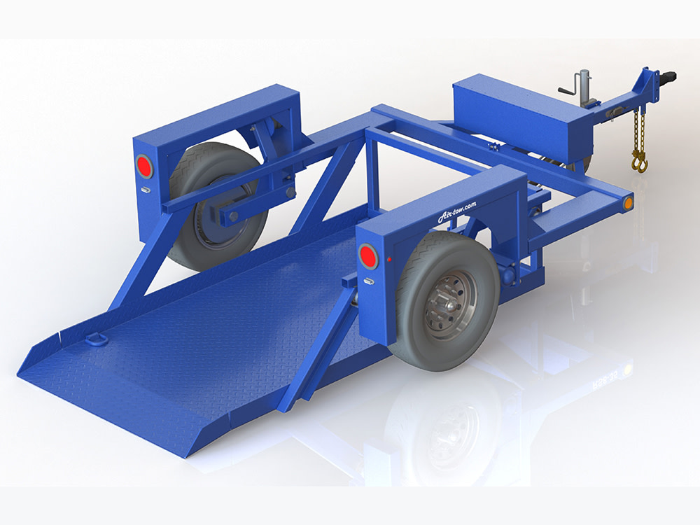 Air-Tow Trailers 8' 6in x 4' 4in Drop Deck Flatbed Trailer - 3500 lb. Cap