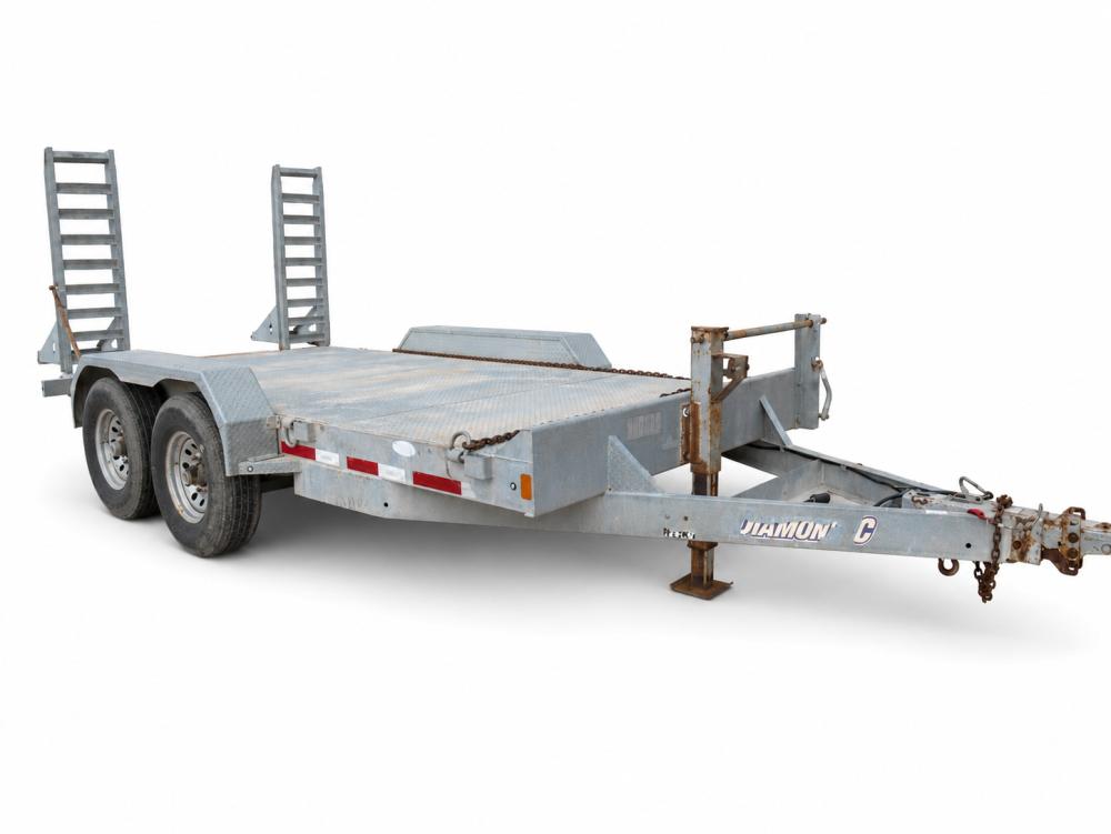 Diamond C 14 Ft Galvanized Equipment Trailer Used 2015