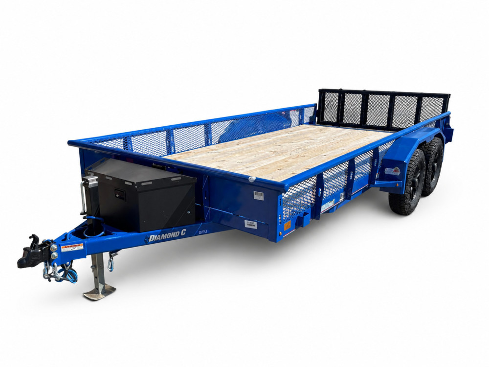 Diamond C GTU 18 Ft x 83 Inch General Tandem Dual Axle Flatbed Utility Trailer