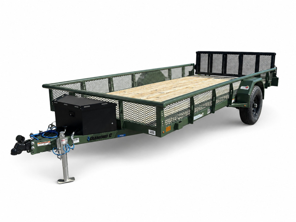 Diamond C PSA 14 Ft x 83 Inch Premium Single Axle Flatbed Utility Trailer
