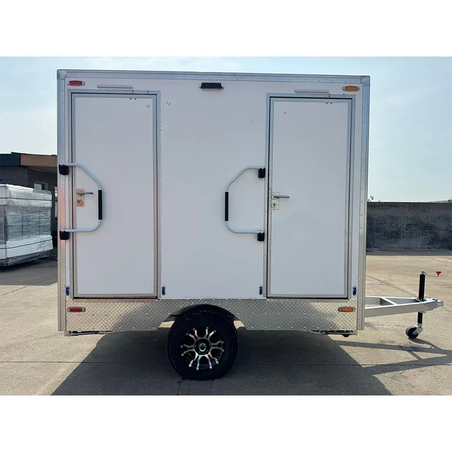 Dual Restroom Trailer Unisex 9ft – 2 Stall Restroom Trailer