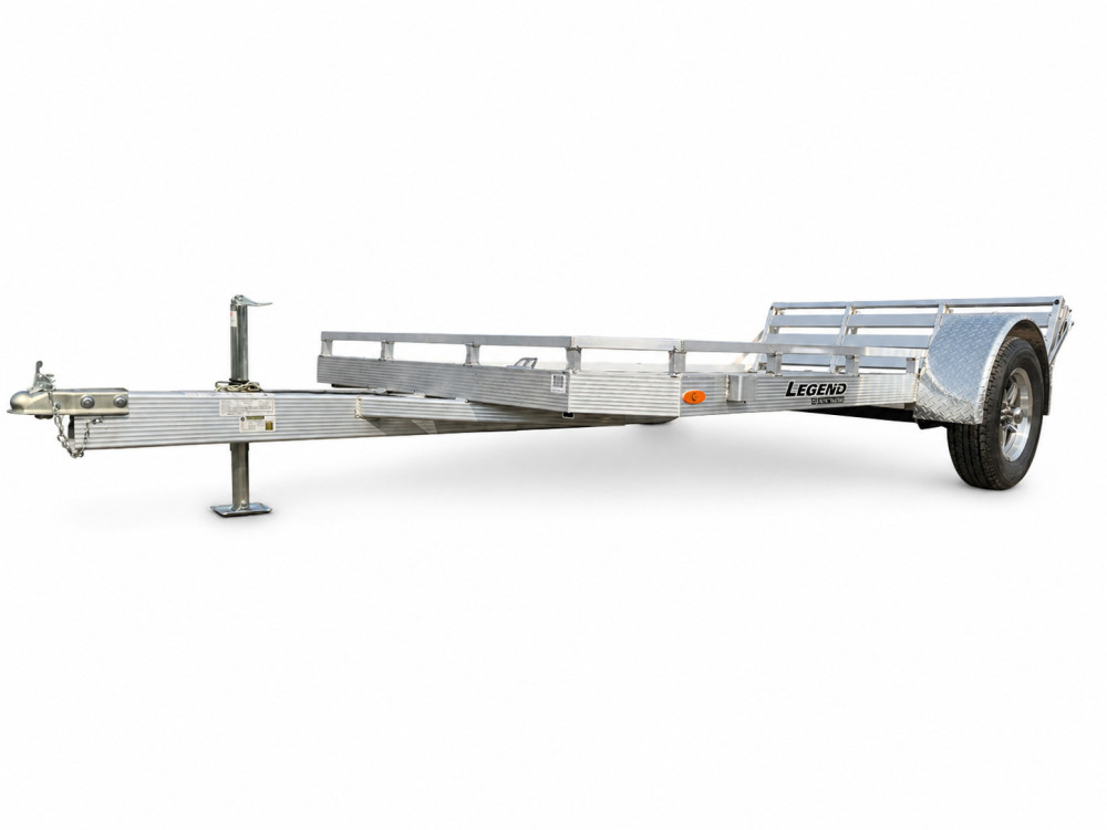 Legend Premium Trailers 12 Ft Utility Gate Single Axle Flatbed Open Aluminum Trailer