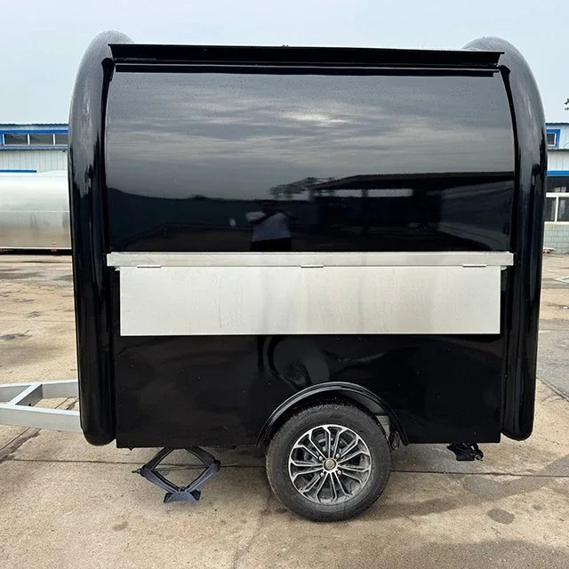 Mini Food Trailer Mobile Kitchen Concession Cart Fully Equipped for Hot Dog