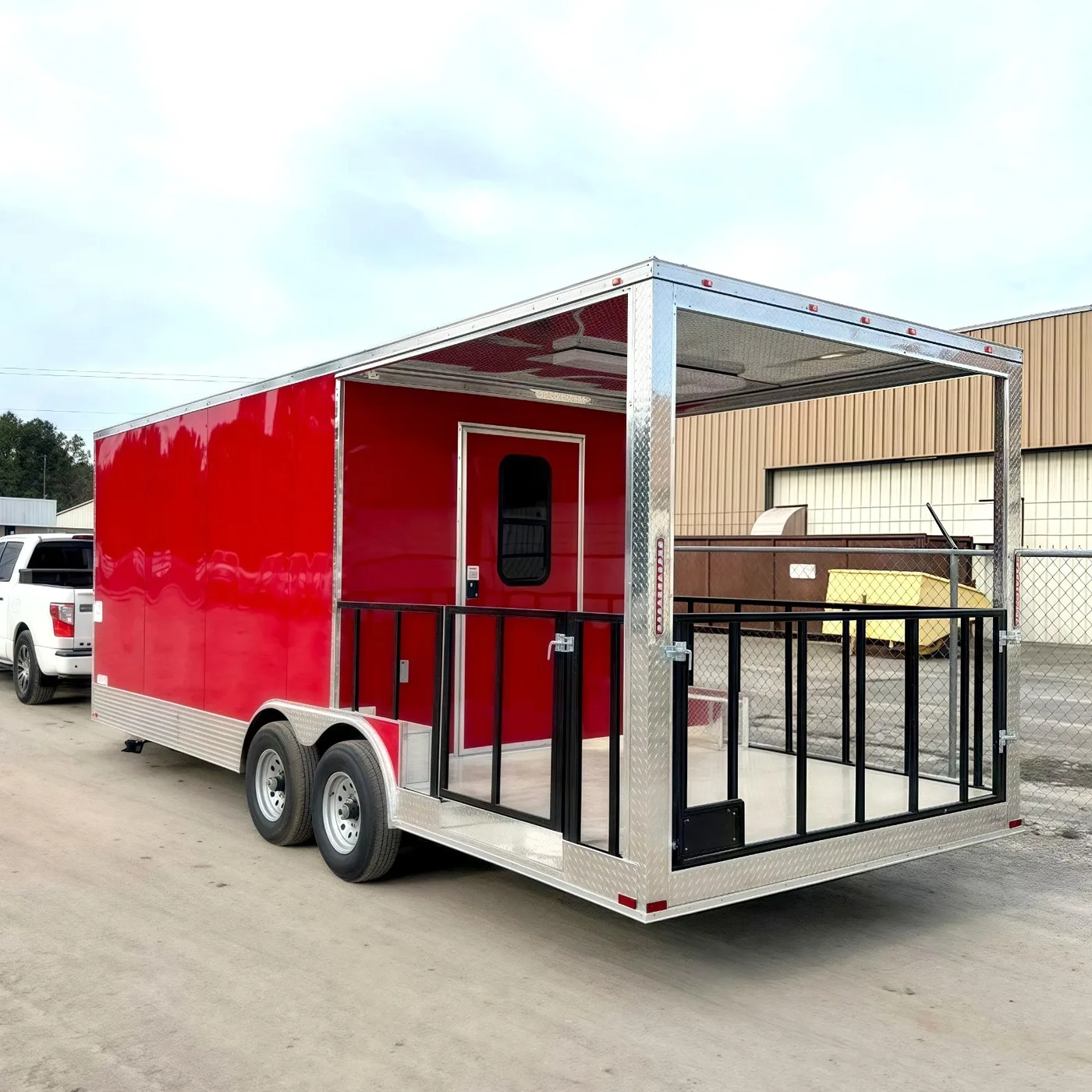 Mobile Fast Food Truck Trailers With Fully Equipped Coffee Ice Cream Food Cart