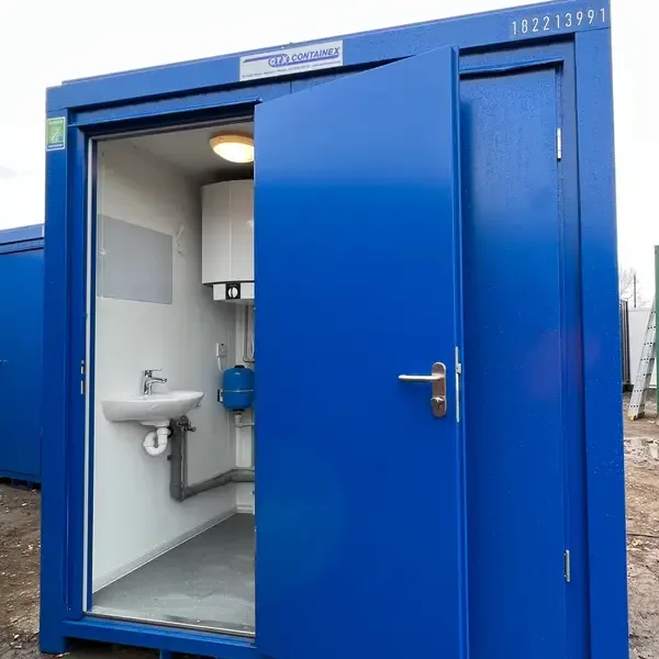 NEW 1 Toilet & 1 Shower Block | 8×5 Ft | Portable Containex Unit | Blue