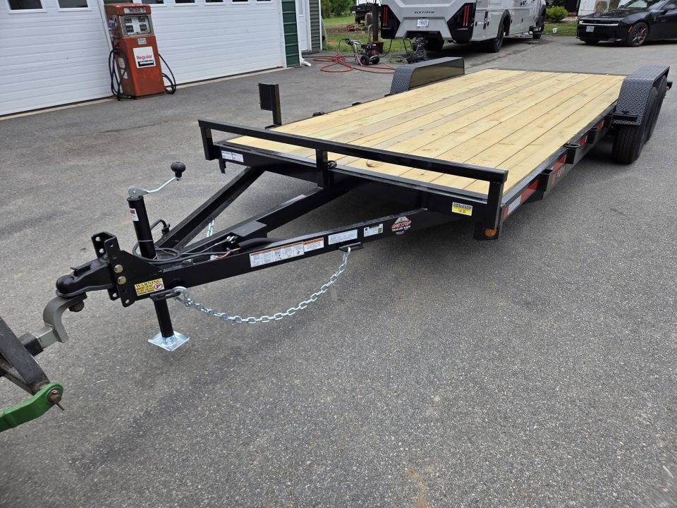 New2027 Quality Steel and Aluminum 7×20 9990lb gvwr open car hauler trailer flat bed Utility Trailer