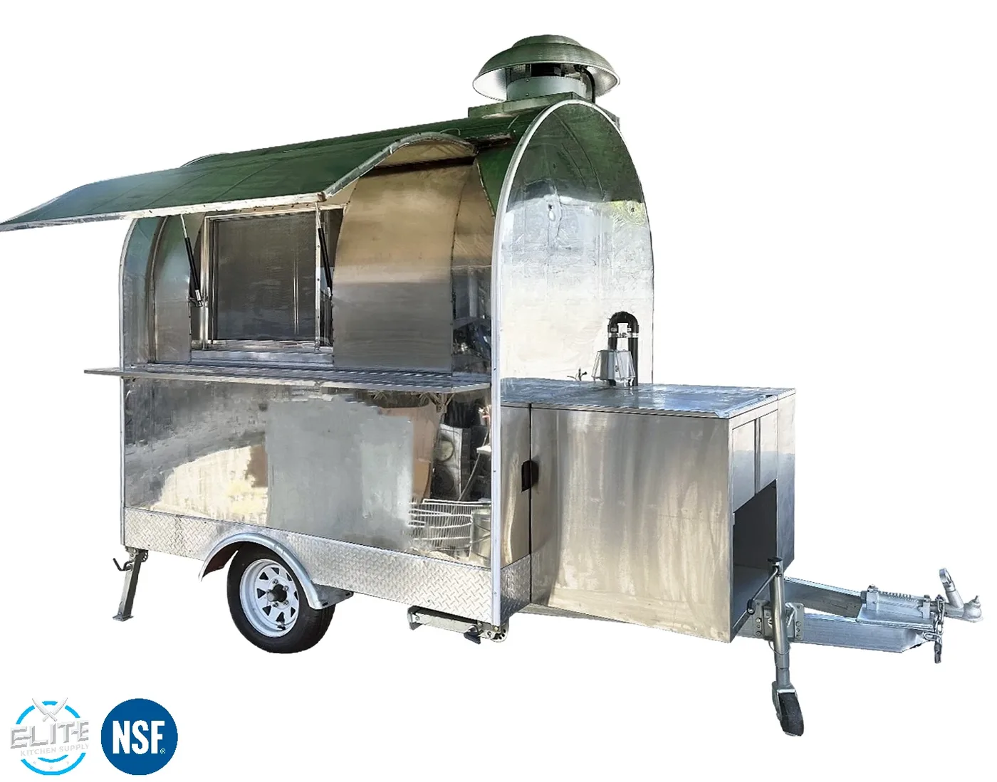 NSF DMV Certified Full Equipment Silver Food Trailer Concession Truck USA Made