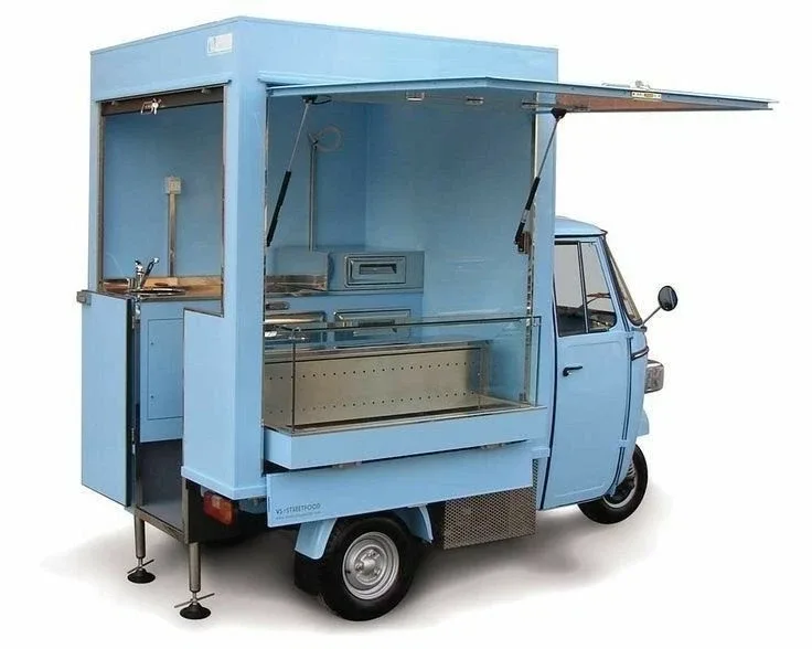 Piaggio Ape Style Pop-Up Food Cart | Coffee Gelato Vendor Truck | Build-to-Order