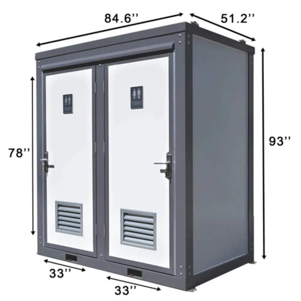 Portable Outdoor Mobile Toilet Restroom w/ Sink Shower Curtain Bathroom