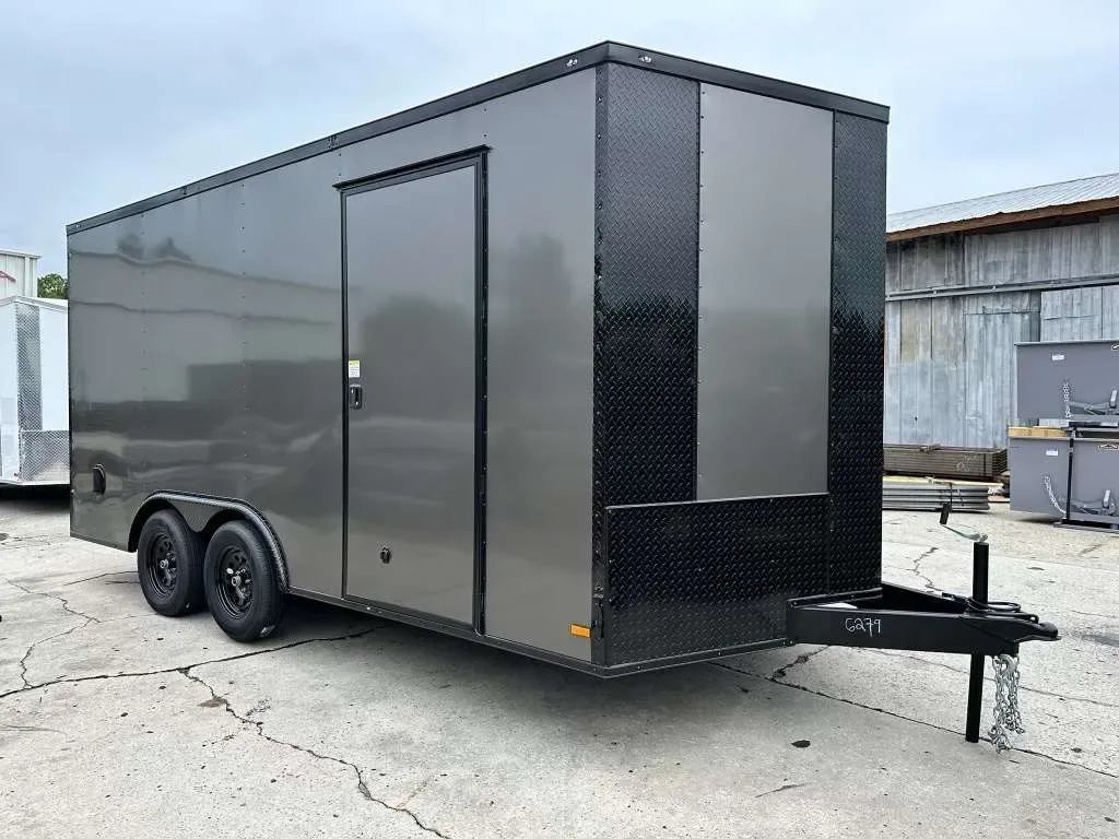 Titanium Charcoal Blackout 8.5×16 Enclosed Cargo Trailer